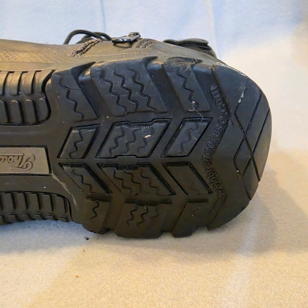 Thorogood Tactical Boots Mens 10 Black Good Side Zip Waterproof Duty Work Lug - Picture 11 of 13